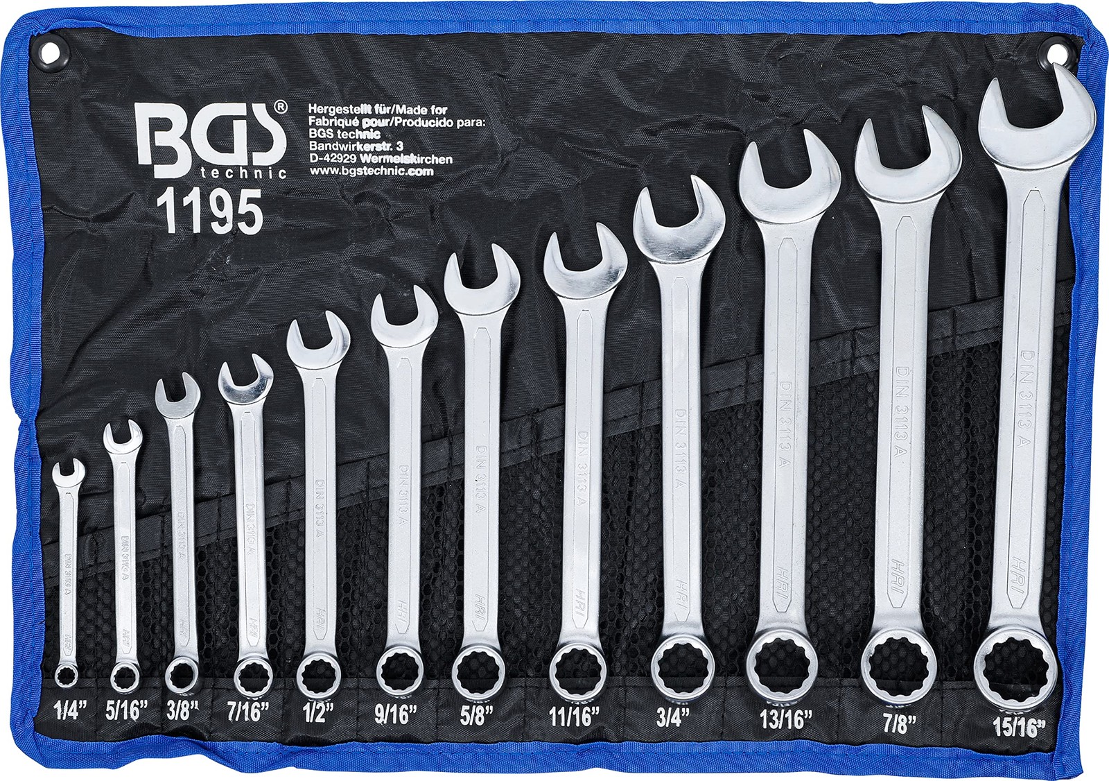 Set Chiavi Combinate BGS in Pollici Americane per Restauro 12 Pezzi