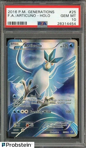 2016 Pokemon Generations #25 Articuno Holo FA PSA 10 GEM MINT