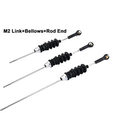 1PC M2 Rod End+Rubber Bellows Radio Box Seals+Servo Push Pull Rod for RC Boat 