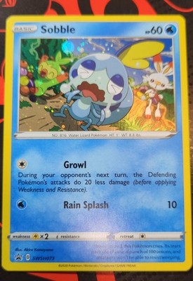 Pokémon Sobble SWSH Promo Holo Promo Basic HP SWSH073 NmM 