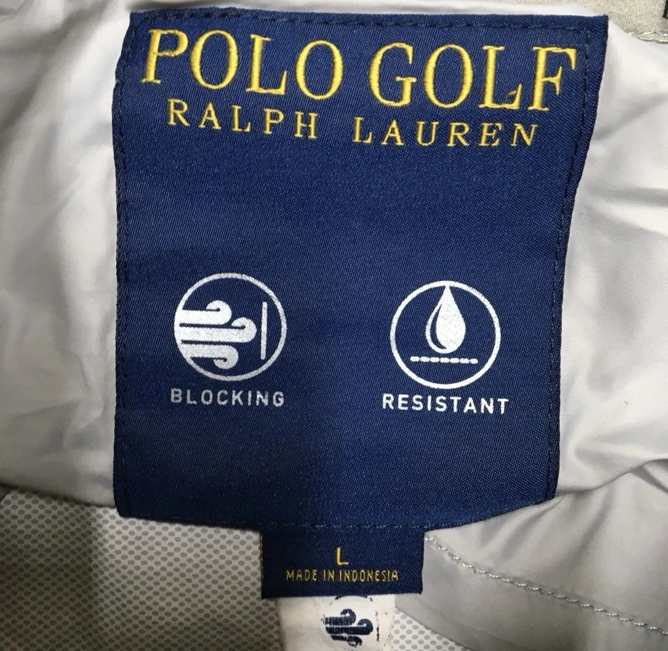 Polo Golf Ralph Lauren Chaleco Para Hombres Grande Gris Bloqueador de Viento Resistente al Agua Golf Foto 4 de 4