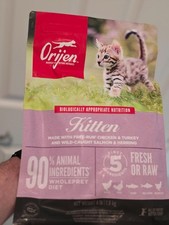 Orijen Dry Kitten Food 4 lb High Protein Grain Free Fresh Raw Animal Ingredients