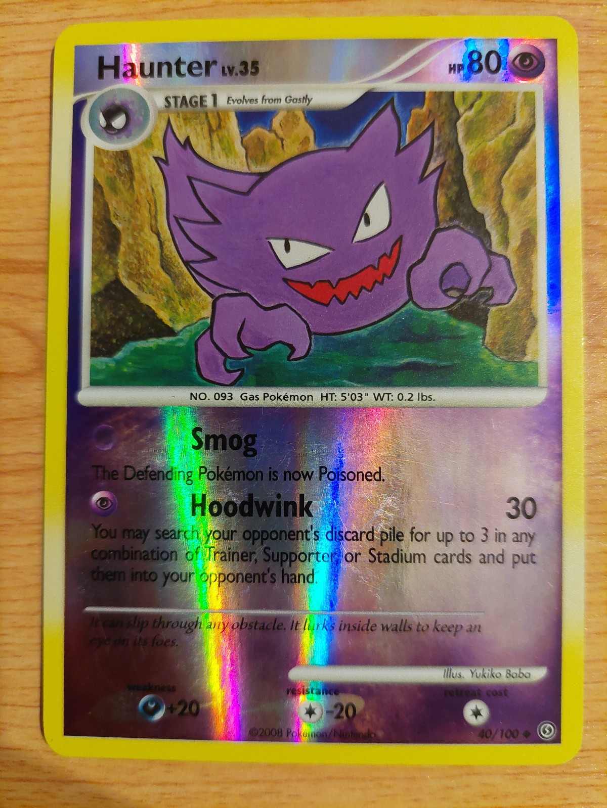 Haunter - 40/100 (Stormfront) - Very Lightly Played VLP - Reverse Holo