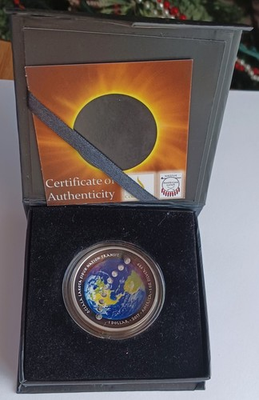 #ad 2017 Oglala Lakota Sioux Nation American Solar Eclipse 1 oz Silver Proof Coin $159.50