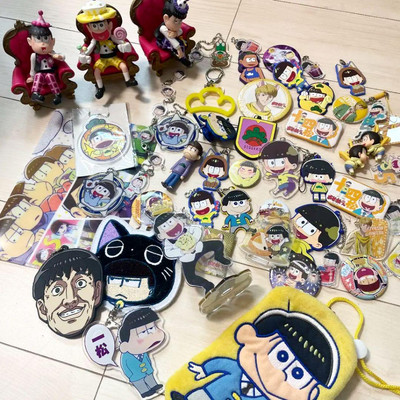 Osomatsu-san Goods lot Figure Acrylic stand Keychain Jyushimatsu rubber strap