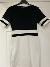 Women’s Black And White Pretty Little Thing Dress Size 8