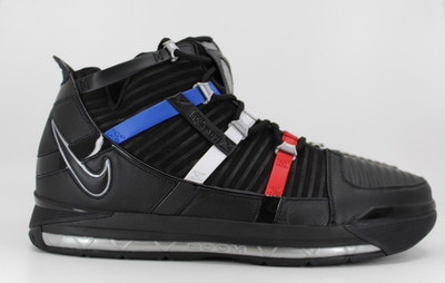 Nike Zoom LeBron III 3 QS Basketballschuhe UK 14 schwarz silber DO9354-001