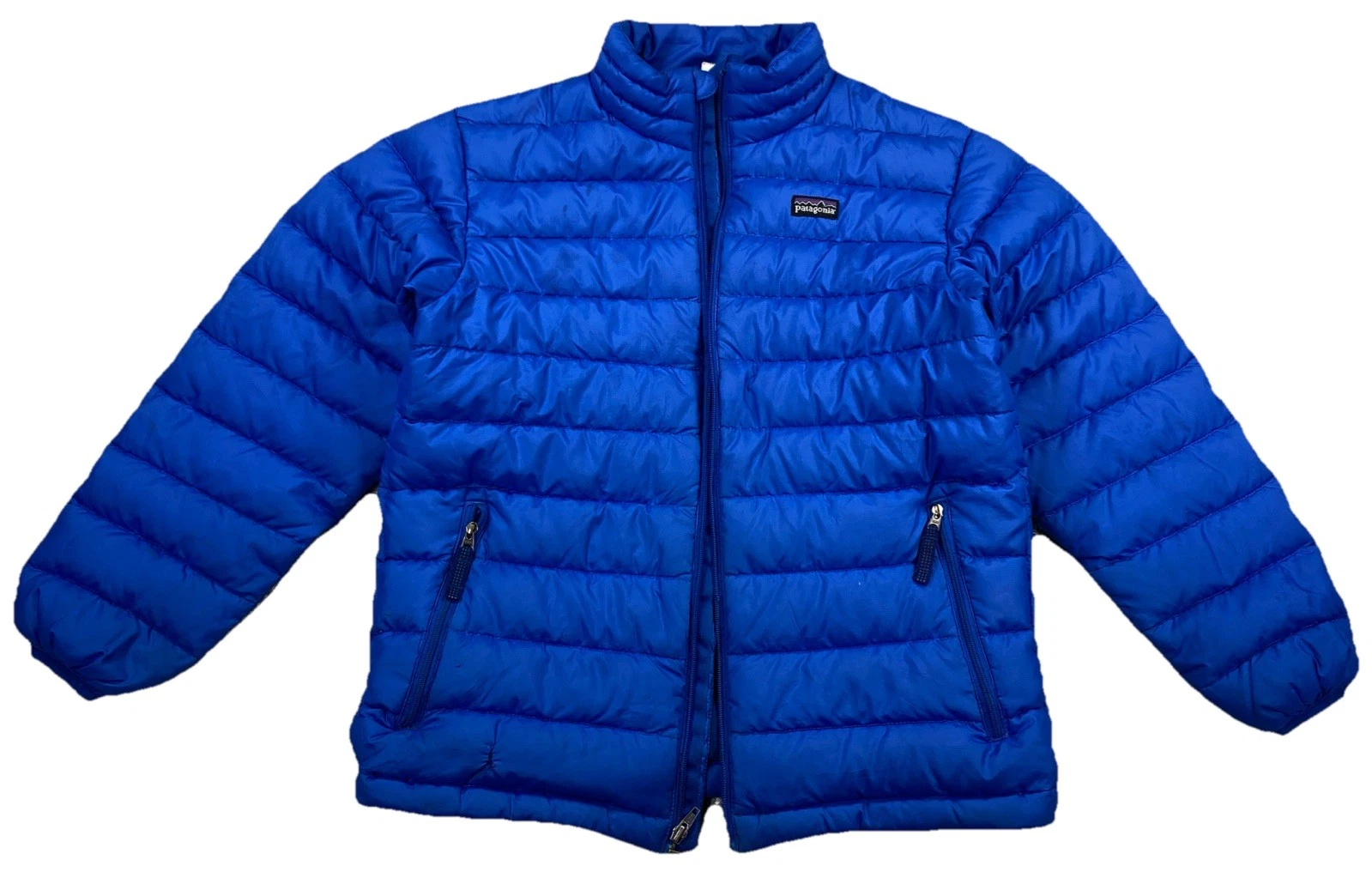 Patagonia Down Sweater Jacket Blue Boy's Medium (10) *FLAWED
