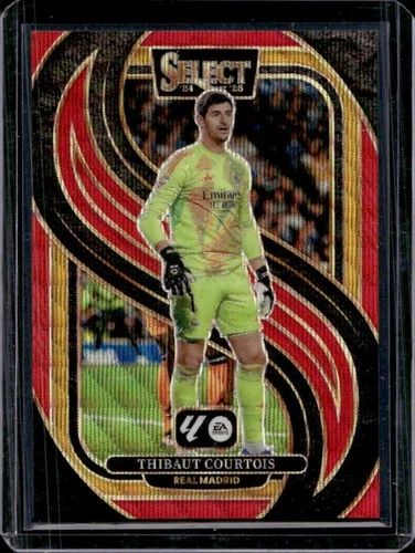 2024-25 Panini Select La Liga Thibaut Courtois Red Wave Prizm Mezzanine #/59