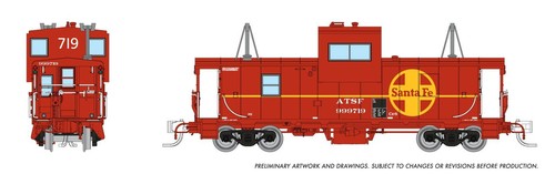 Rapido Trains 510040 N Santa Fe Wide Vision Caboose #999773 LN/caja | Condition: Used