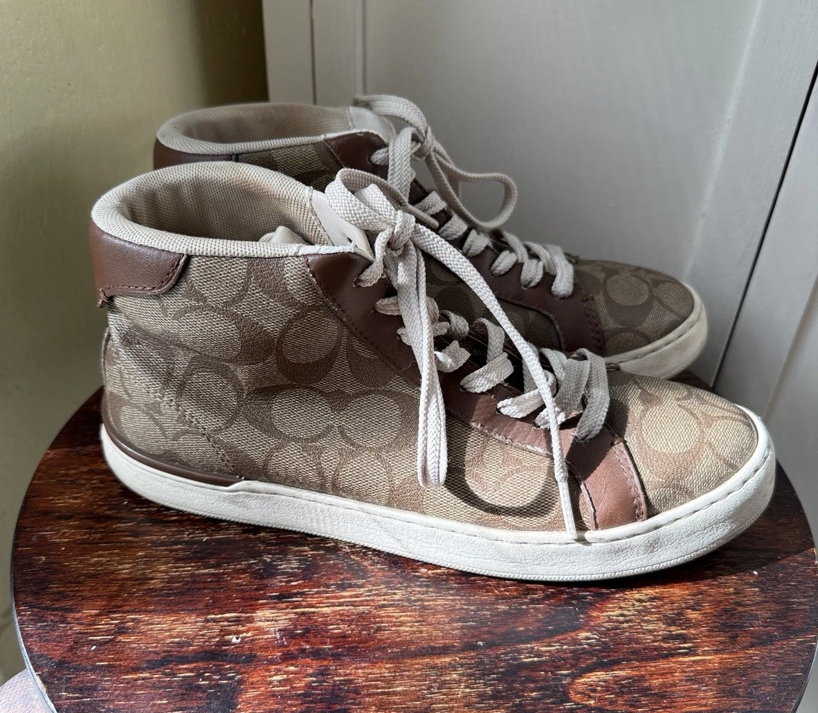COACH アイボリー ポインテッドトゥ ハイヒール Coach High Top Tennis Shoes for Women for sale | eBay