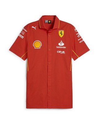 Ferrari Puma Freizeit T-shirt HERREN Rot Baumwolle F1 Team Kurze armel 2024 