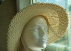 OSFM 100% paper sun bonnet hat for women creeam color — photo 8
