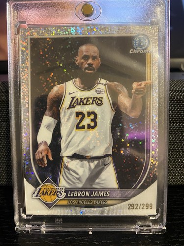 2025 LeBron James Bowman Chrome White Sparkle /299 Rare Invest Card 🔥