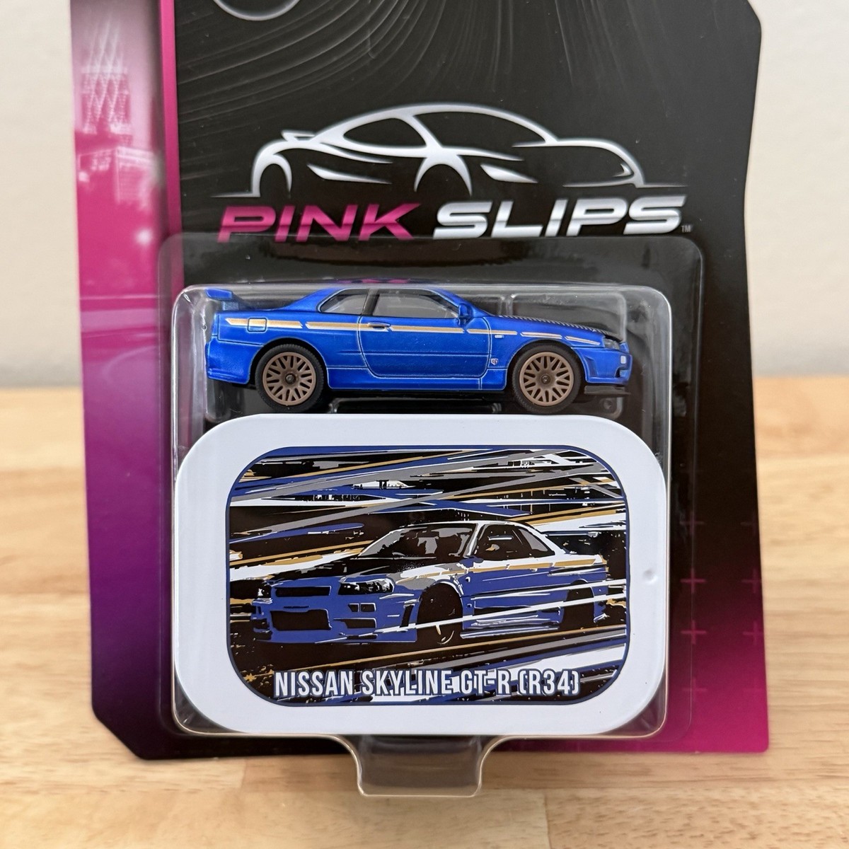 2026 Jada Pink Slip 1:64 Nissan Skyline GT-R R34 Blue With Case