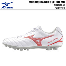 Mizuno MONARCIDA NEO 3 SELECT MG P1GA242660 White/Red Soccer Cleats Japan