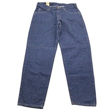 Vtg LL Bean Double L Relaxed Fit Jeans Mens 38x32 Rinsed Denim Made in USA NEW