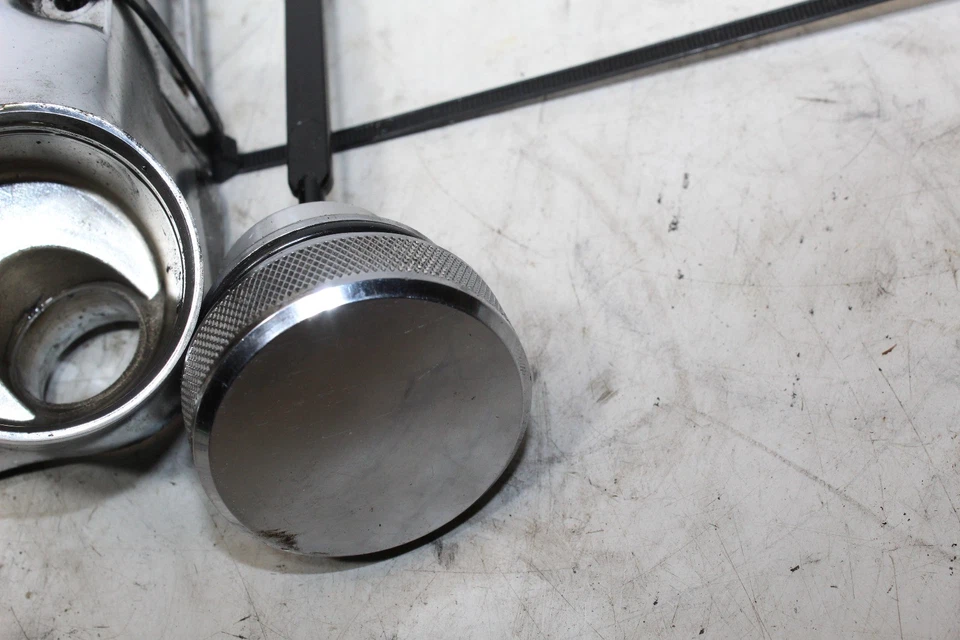 92-97 Harley Dyna OEM Transmisión Cubierta Superior Juego de varillas de inmersión Cromo Foto 3 de 4