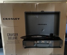 Crosley Cruiser Deluxe Turntable Built In Bluetooth Receiver You Stream Music