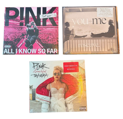 P!nk CD Lot 3 New Sealed Beautiful Trauma All I Know So Far Live You+Me Rose Ave