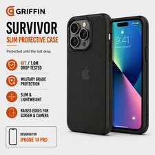 Griffin Survivor (iPhone 14 Pro, 6.1") Case, Shockproof, 6ft Drop Tested, Cover