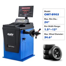 Omt Electric Wheel Balancing Machine For 24 Diameter 1.5-12 Width 2hp Motor