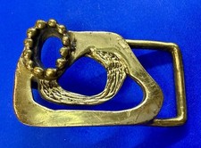 Artisan Abstract Brutalist Statement Openwork Hippy Vibe Vintage AVB Belt Buckle