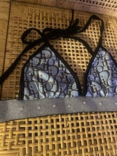 Brand New Dior Bikini Top Only With Rhineston...