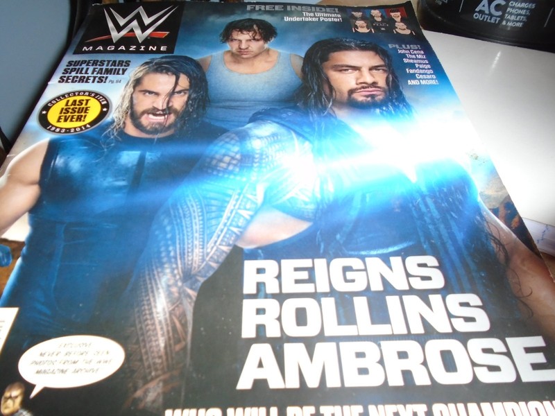 WWE Magazine Last Issue Ever October 2014 The Shield W Poster Seth Roman Moxley