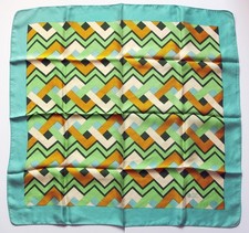 Vintage 60s 70s LIBERTY of LONDON Geometric Print All-Silk Scarf Made in England