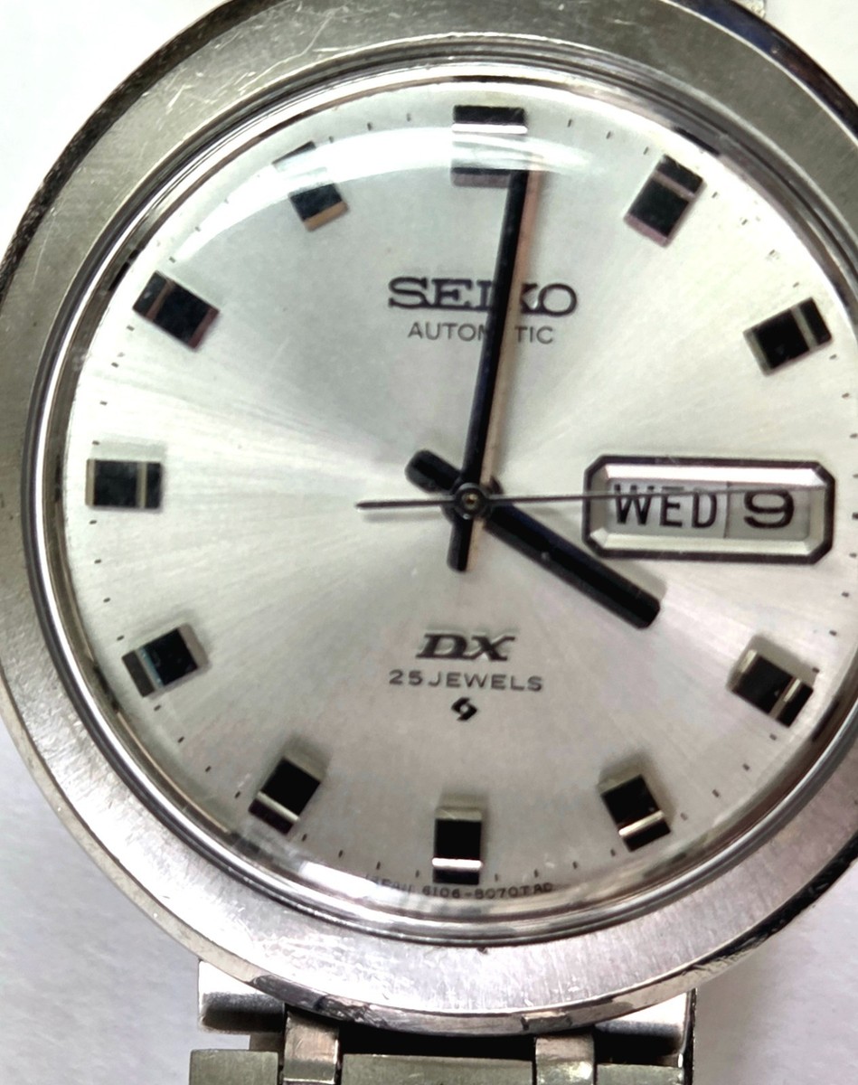 Vintage Seiko Automatic DX 25 Jewels Day Date Men's Watch 6106
