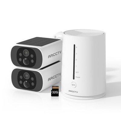 ARCCTV 4MP Wlan Solar Akku Überwachungskamera Set Außen Kabellos Wlan Kamera PIR