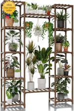 Plant Stand Indoor Outdoor 62.2&ldquo; Tall Plant Shelf Large Tiered Flower Stands for