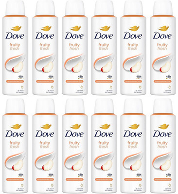 12x Dove Deodorant Spray fruity fresh Anti-Transpirant 48h 0%Alkohol (12er Pack)