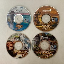 Lot of 4 Zoo Tycoon 2 PC Games DISCS ONLY Endangered Species African Adventure