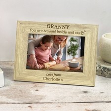 Personalised Grandma Photo Frame 4x6 Nana Granny Mothers Day Gift for Nanny