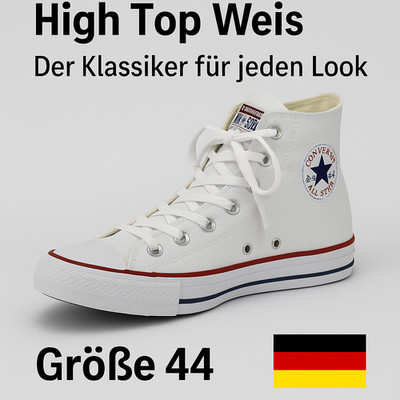 Converse Chuck Taylor All Star High Top Weiß Herren Damen Sneaker Gr 44