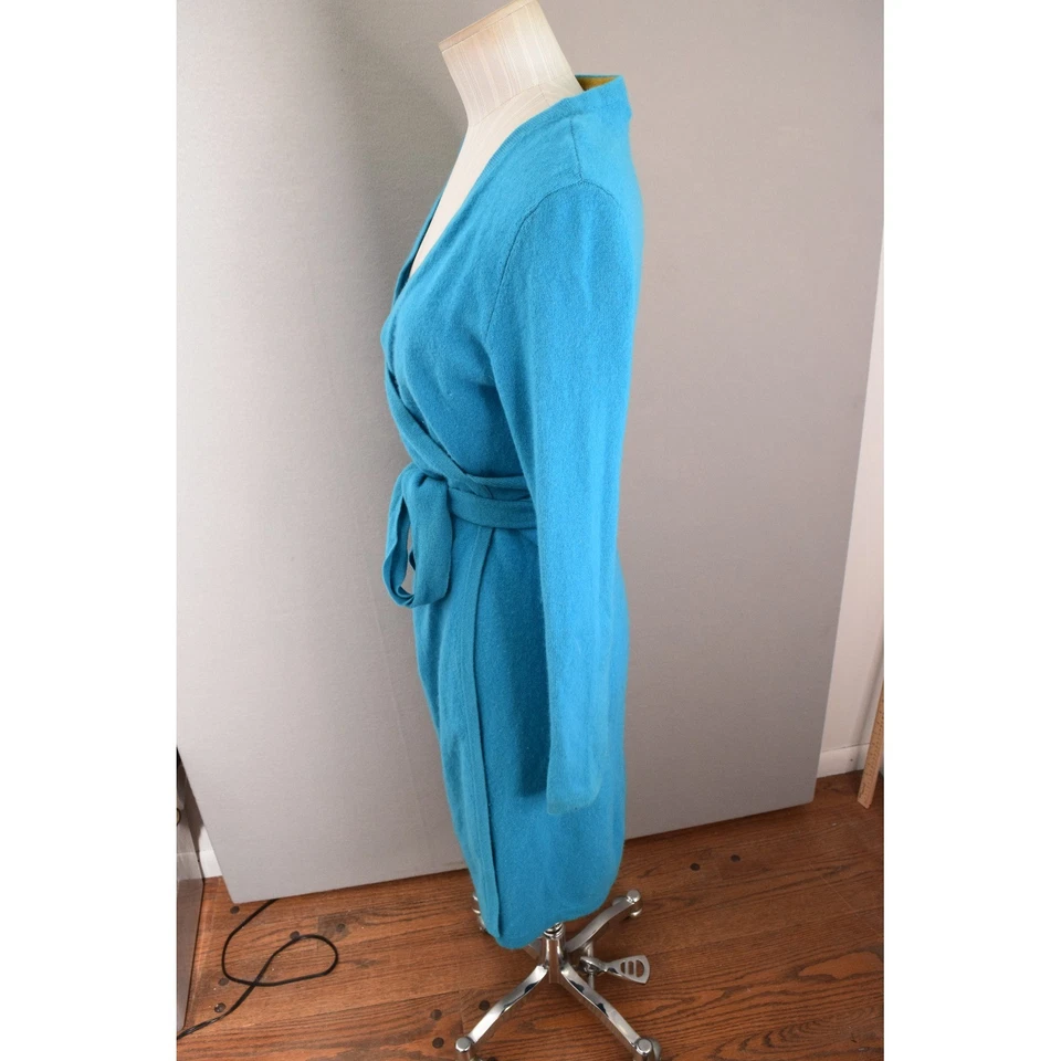 Платье женское кашемировое с запахом Diane von Furstenberg маленькое синее трикотажное подпоясанное - Изображение 2 из 4