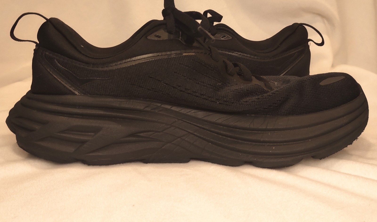 Hoka One One Bondi 8 Shoes Mens Size 7B Black Running 1127952 BBLC thumbnail 6