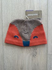 NWT PATAGONIA Baby Girl Boy Animal Friends Beanie Hat Orange Fox Size 0-3 Months