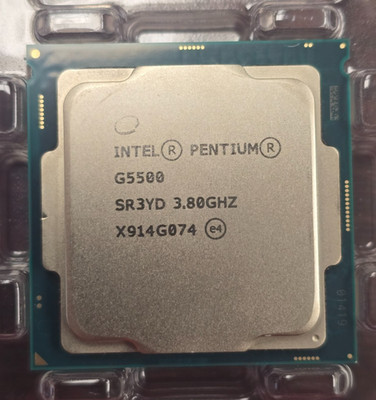 (1) Intel Pentium G5500 SR3YD Dual Core Processor 3.8GHz LGA1151, Tested Working