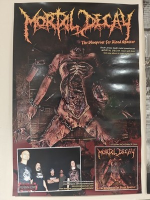 Mortal Decay The Blueprint for Blood Splatter Poster (12'' X 18'')