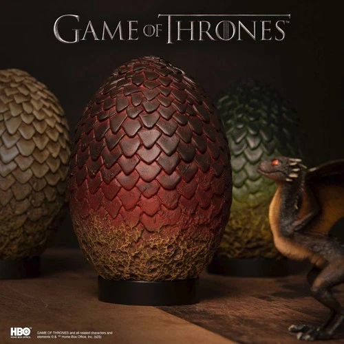 NOBLE COLLECTION GAME OF THRONES DROGON DRAGON EGG 8'' AUTHENTIC PROP REPLICA
