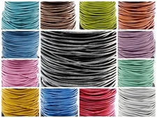 Premium Genuine Round Leather Cord Rope String Lace 2 MM 3/32" - Choose Color