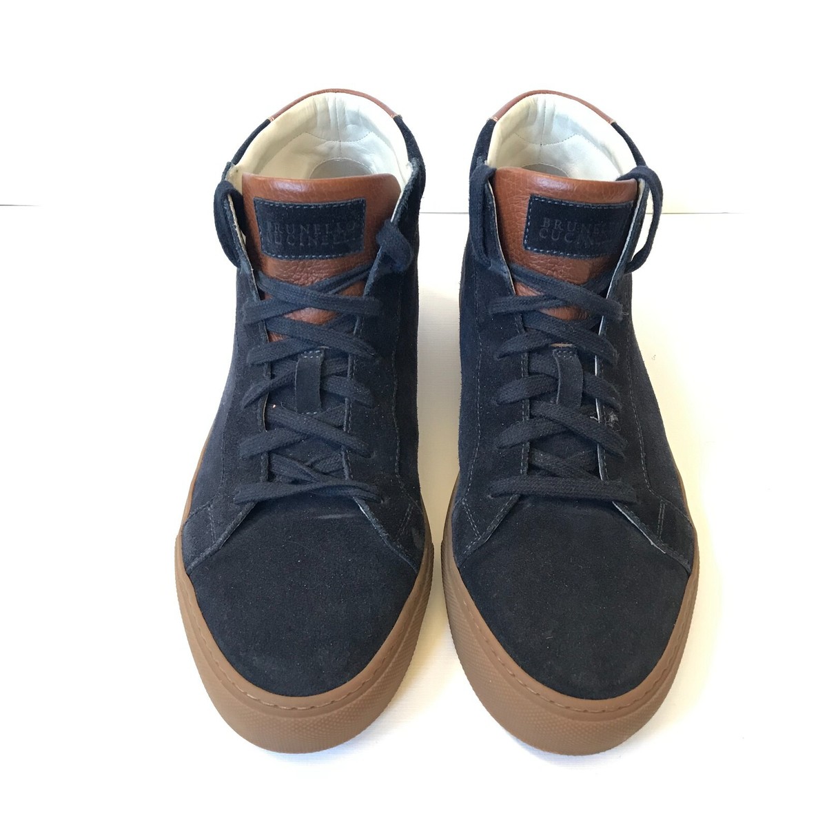 Brunello Cucinelli Mid Top Lace Up Sneakers Shoes Mens 42 9 