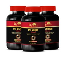 bilberry supplement, EYE VISION GUARD strengthen retina 3 Bottles 180 Softgels