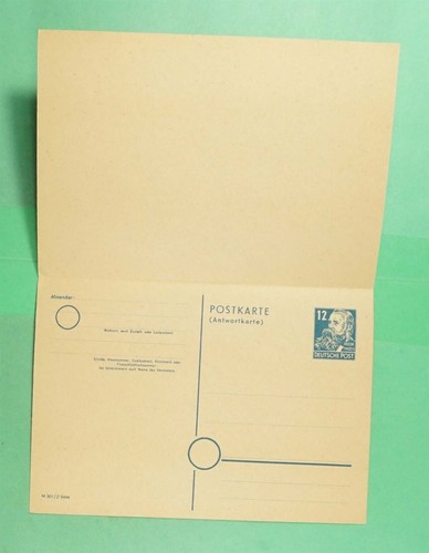 DR WHO GERMANY DOUBLE POSTAL CARD UNUSED m19280 - Picture 2 of 2