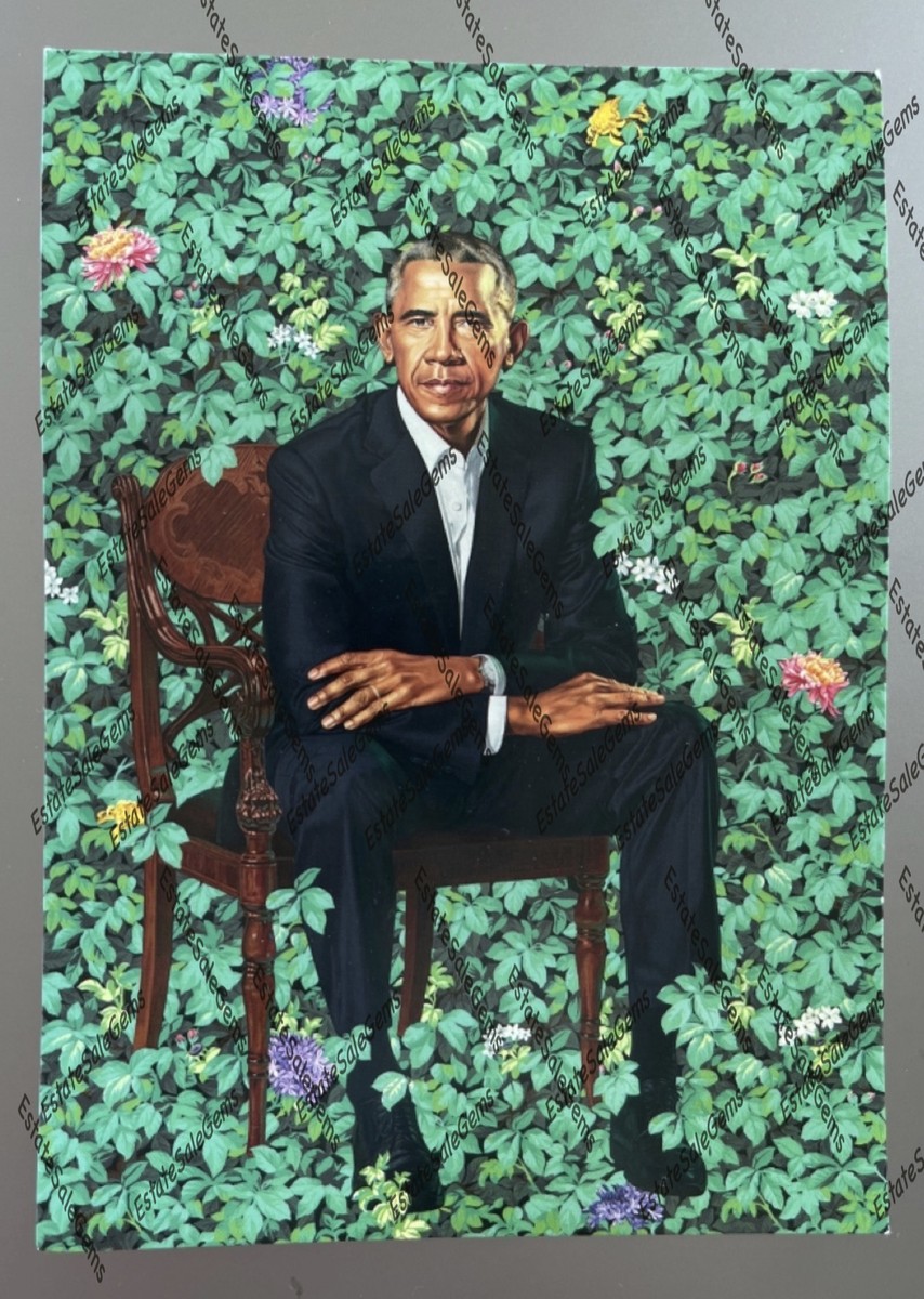 postcard National Portrait Gallery Barack Obama portrait Kehinde