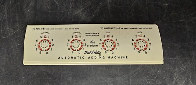 #ad #ad Vtg Sterling #565 Dial A Matic Automatic Mechanical Adding Machine No Stylus $14.99