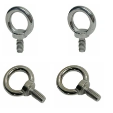 Machined Stainless Steel T316 5/16" Shoulder Lifting Eye Bolt,800 Lbs WLL PACK 4